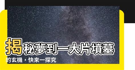 夢到一堆墳墓